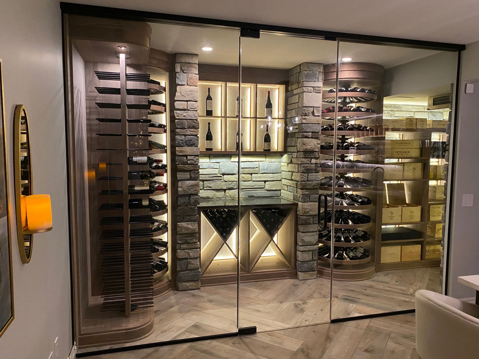 Glass wine cellars in Midland