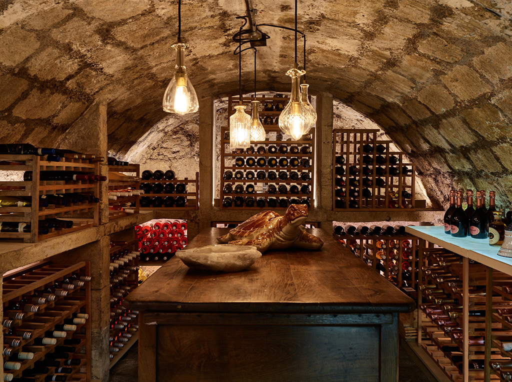 Mockingbird Heights, Midland TX cellar with concealed LED accent lighting