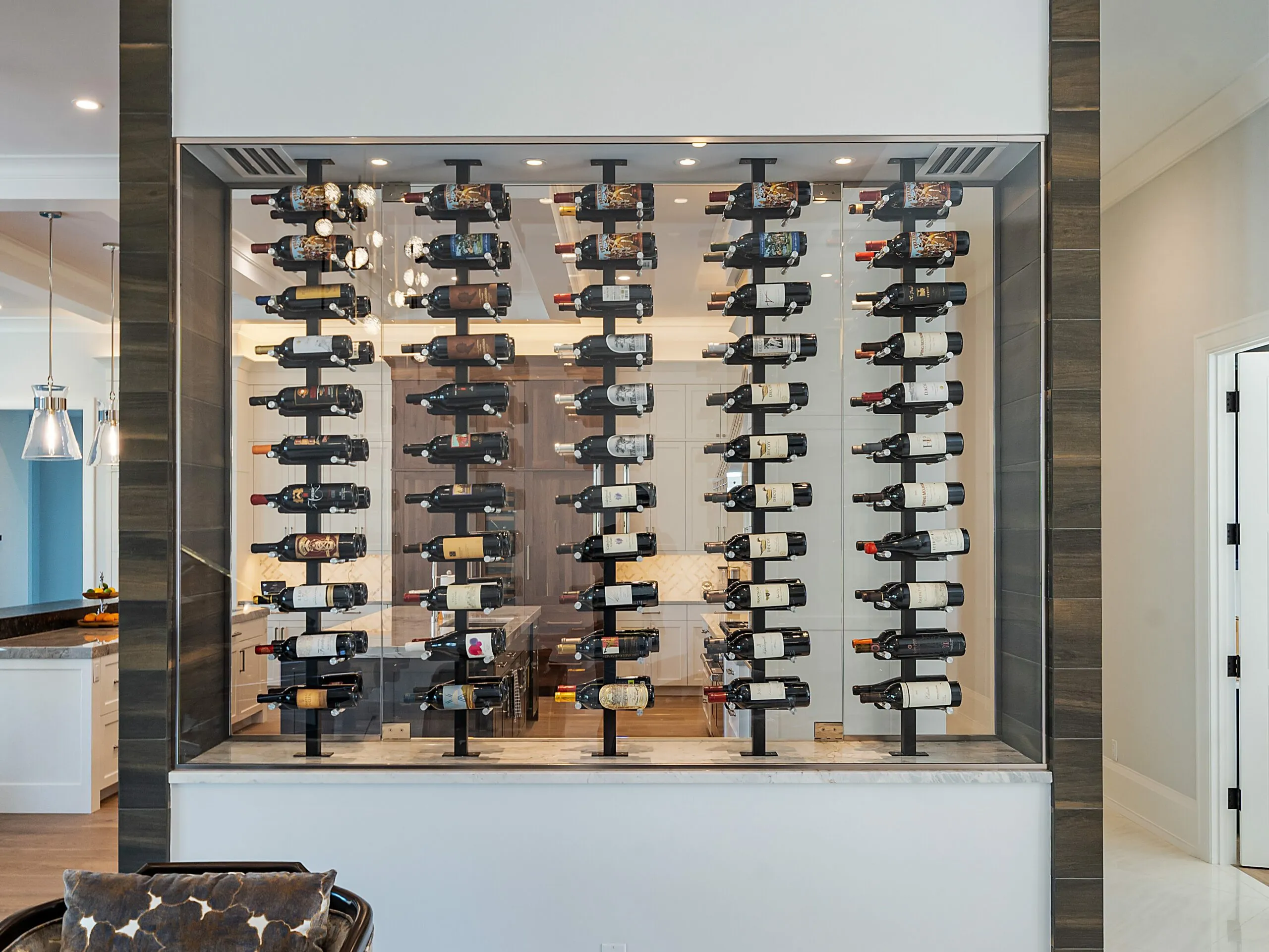 Modern wine wall in Midland
